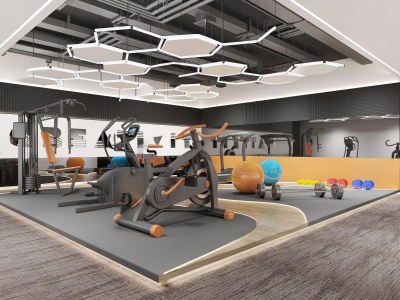 现代健身场所3D模型下载